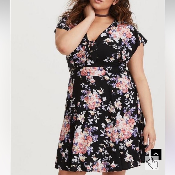 torrid | Dresses | Torrid Mini Challis Tiefront Dress | Poshmark